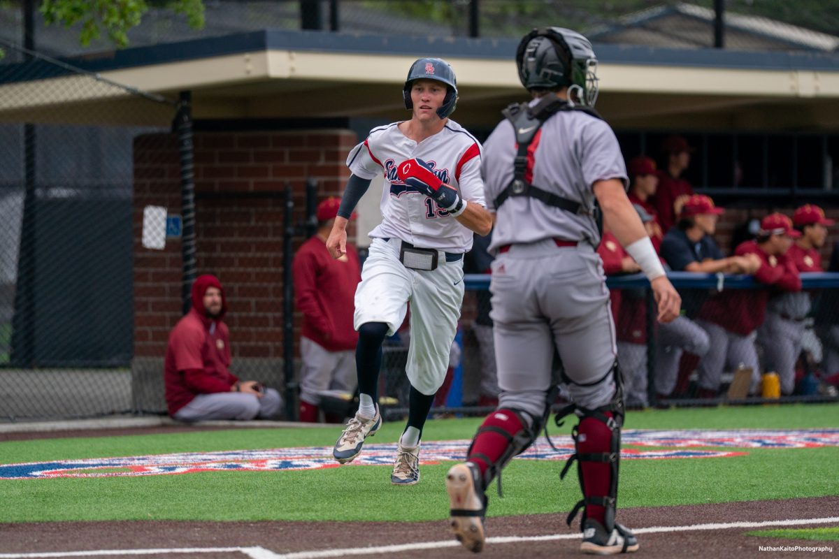 Santa Rosa Junior College's freshman shortstop Brett Neidlinger runs home against Sac City College on Tuesday, April 15, 2025 in Santa Rosa.
