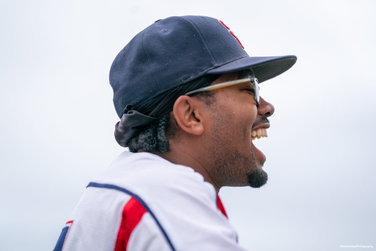 Bear Cubs' sophomore outfielder Anane Wilson celebrates teammate, Shane Moran's home run against Sac City College on Tuesday, April 15, 2025 in Santa Rosa.