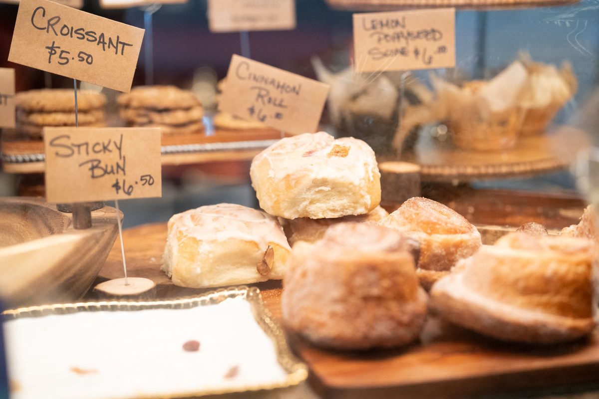 Fresh pastries that taste as good as they look line the counter at Petaluma Tea & Coffee on 212 2nd St.