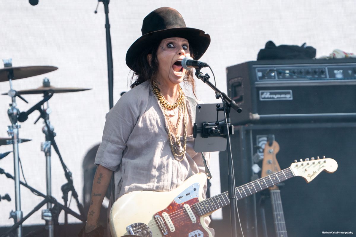 The 4 Non Blondes' lead singer Linda Perry wildly performs, "Train," on the JaM Cellars Stage at BottleRock Napa Valley on Saturday, May 24, 2025 in Napa.