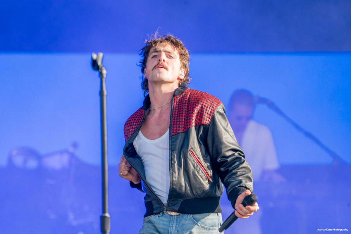 Benson Boone dances at his song, "Cry," blares on the JaM Cellars Stage at BottleRock Napa Valley on Saturday, May 24, 2025 in Napa.