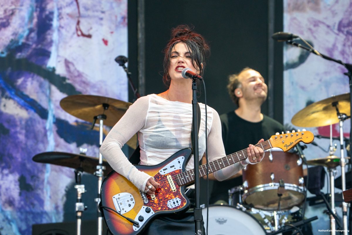 Lead vocalist of Sharon Van Etten & The Attachment Theory, Sharon Van Etten  performs, "Idiot Box," on the JaM Cellars Stage at BottleRock Napa Valley on Saturday, May 24, 2025 in Napa.