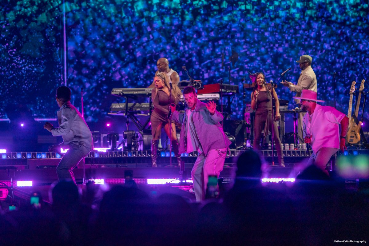 Justin Timberlake mixes singing with choreography as he preforms, "Like I Love You,"on JaM Cellars Stage at BottleRock Napa Valley on Saturday, May 24, 2025 in Napa.