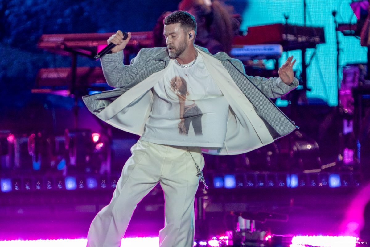 Justin Timberlake dances around  and performs, "Lovestoned/I Think she Knows," on the JaM Cellars Stage at BottleRock Napa Valley on Saturday, May 24, 2025 in Napa.