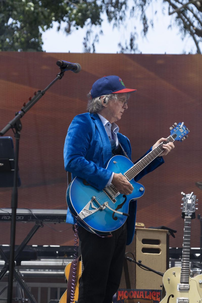 Roger McNamee strums his guitar on the Prudential Stage at BottleRock Napa Valley on Sunday, May 25, 2025 in Napa.