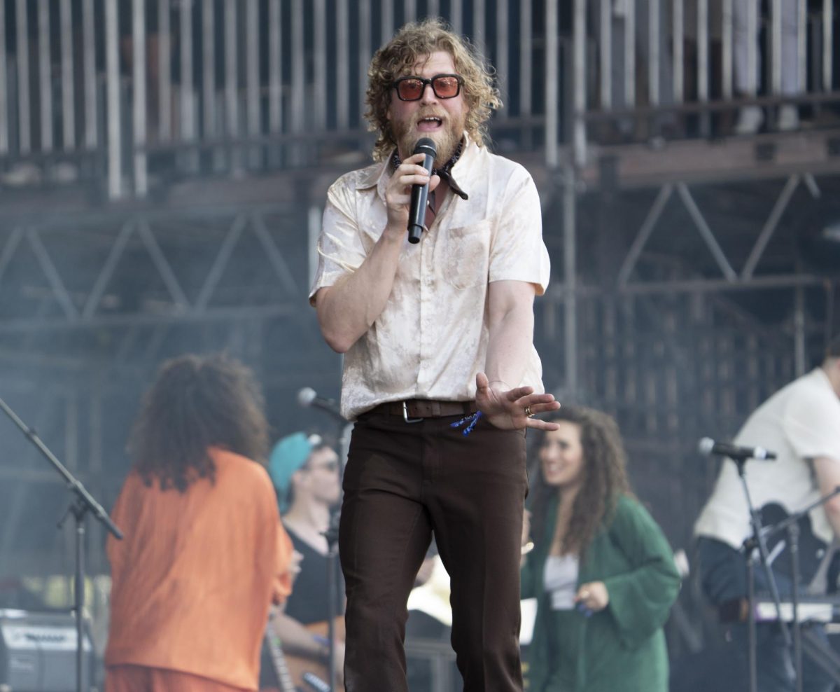 Allen Stone hits a little jig and performs on the Verizon Stage at BottleRock Napa Valley on Sunday, May 25, 2025 in Napa.