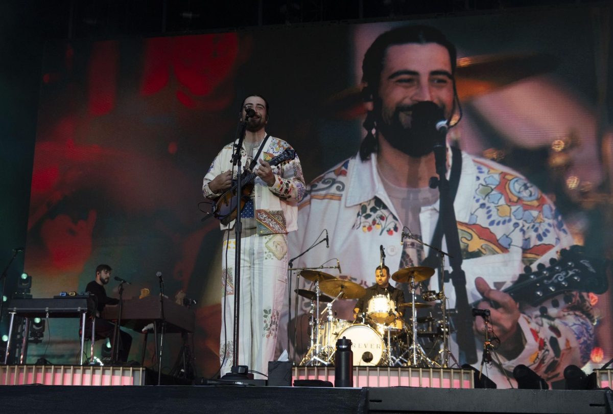 Noah Kahan grins ear to ear as he performs at the JaM Cellars Stage at BottleRock Napa Valley on Sunday, May 25, 2025.