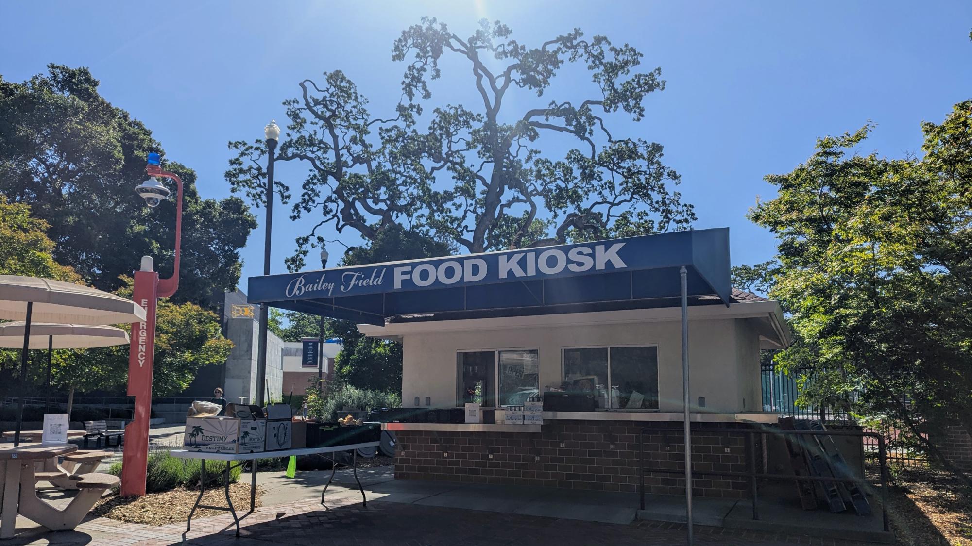 Since 2021, Santa Rosa Junior College Student Resources has provided produce, non-perishables, and snacks to students at the Bailey Field food kiosk.