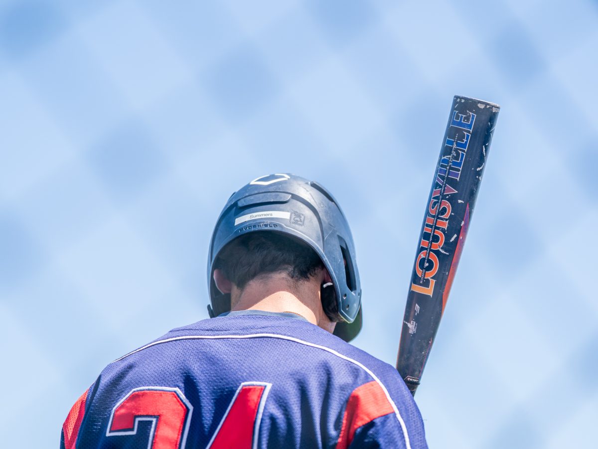 Freshman designated hitter JT Summers is on deck to bat against Sierra in game one of the 3C2A Regional Finals on Friday, May 16, 2025 in Santa Rosa.