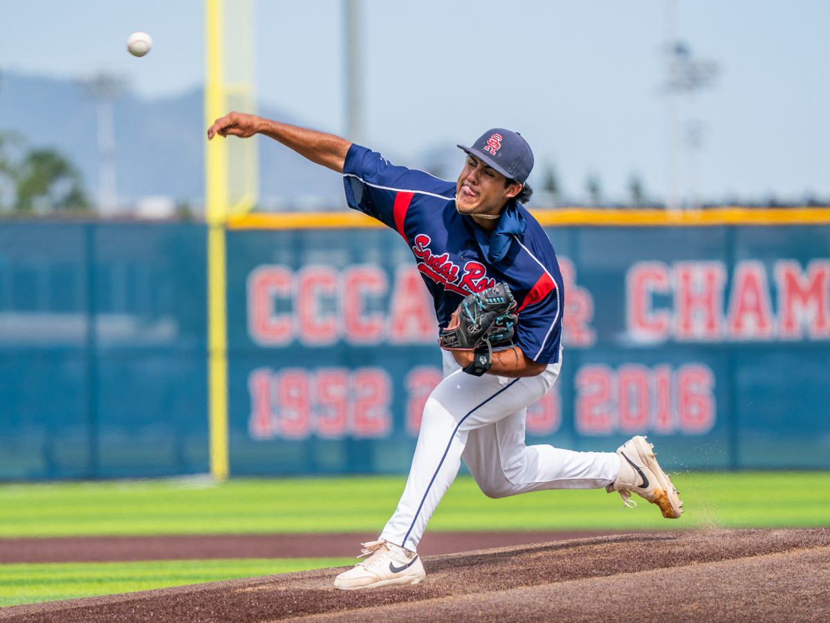 Sophomore pitcher Raul Valdivia finishes the game off for the Bear Cubs and takes over in the top of the seventh against Sierra in game one of the 3C2A Regional Finals on Friday, May 16, 2025 in Santa Rosa.