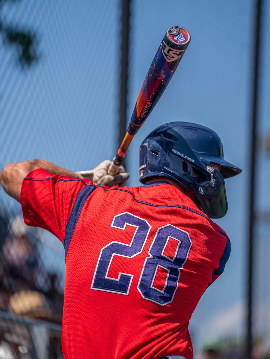 Freshman left fielder Shane Moran prepares to bat against Sierra in game two of the 3C2A Regional Finals on Saturday, May 17, 2025 in Santa Rosa.