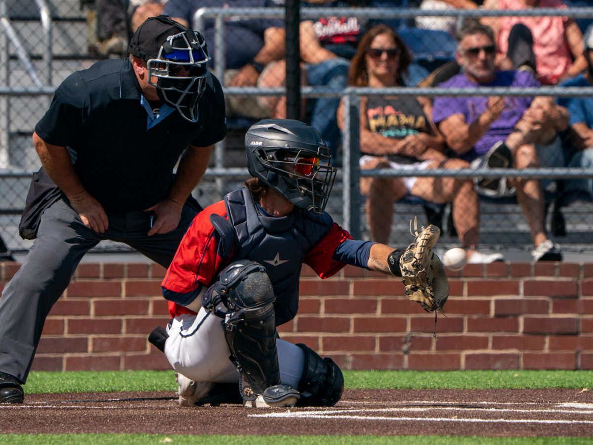 Sophomore catcher Cameron Duran receives the pitch against Sierra in game two of the 3C2A Regional Finals on Saturday, May 17, 2025 in Santa Rosa.
