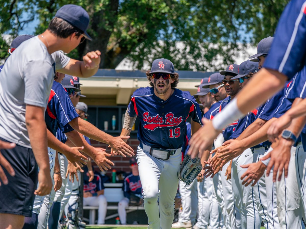 Freshman starting center fielder Cooper Wood bolts toward center field ahead of game three against Sierra for the 3C2A Regional Finals on Sunday, May 18, 2025 in Santa Rosa.