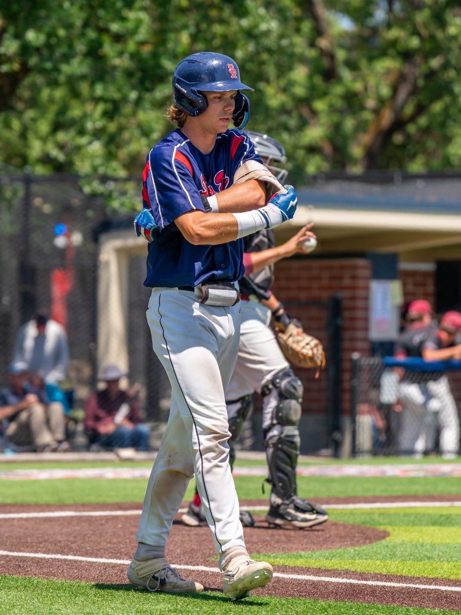 Sophomore Mason Cox is walked in the bottom of the eighth against Sierra in game three of the 3C2A Regional Finals on Sunday, May 18, 2025 in Santa Rosa.