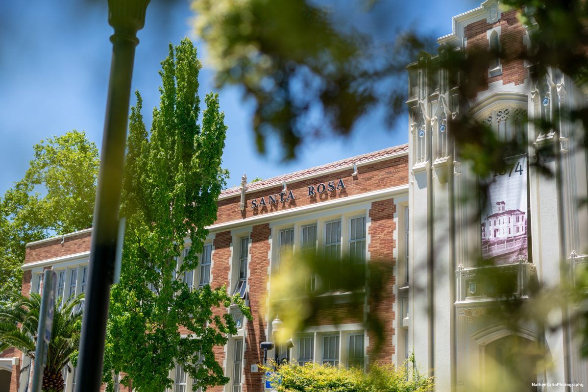 Santa Rosa High School, seen through spring foliage, remains a symbol of the city’s long-standing educational legacy. As safety concerns mount across Santa Rosa City Schools following high-profile violent incidents at Montgomery High, attention is turning to how all district campuses are addressing student well-being and discipline.