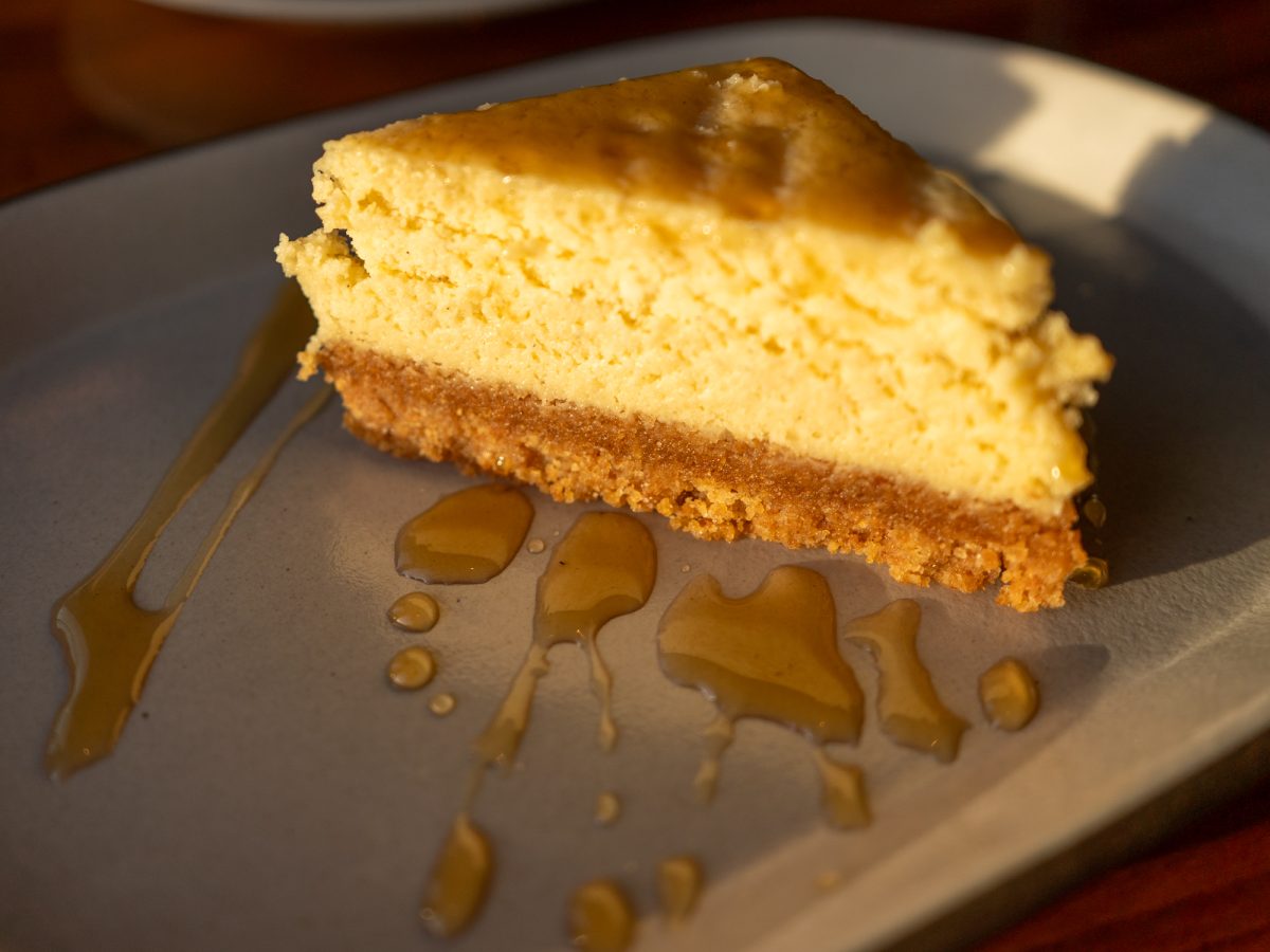 Dessert offerings at Coast Kitchen include a Bailey's infused cheesecake topped with a sweet whiskey reduction on March 18, 2025 in Jenner, California.