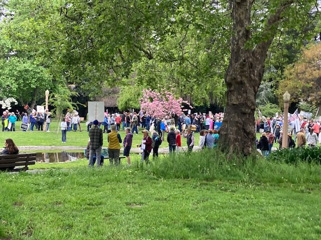 The more than 5,000 protesters who marched from Santa Rosa's Juilliard Park to Courthouse Square on April 5 showed they won’t let President Trump’s oppressive regime run over them without a fight.