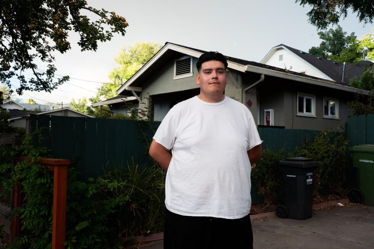 Gilberto Trejo stands outside his home at 6:24 p.m. on Thursday, Aug. 21, 2025. Trejo has confidence in Cal Fire and its firefighters and shows little worry over the situation. "I'm not too surprised, just cause it felt like it was a matter of time before another fire," Trejo said.
