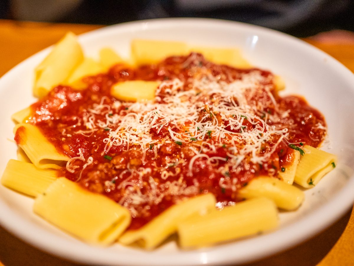 The Rigatoni with Red Meat Sauce is one of the many combinations offered with the Endless Pasta Bowl promotion in Sept. 2025.