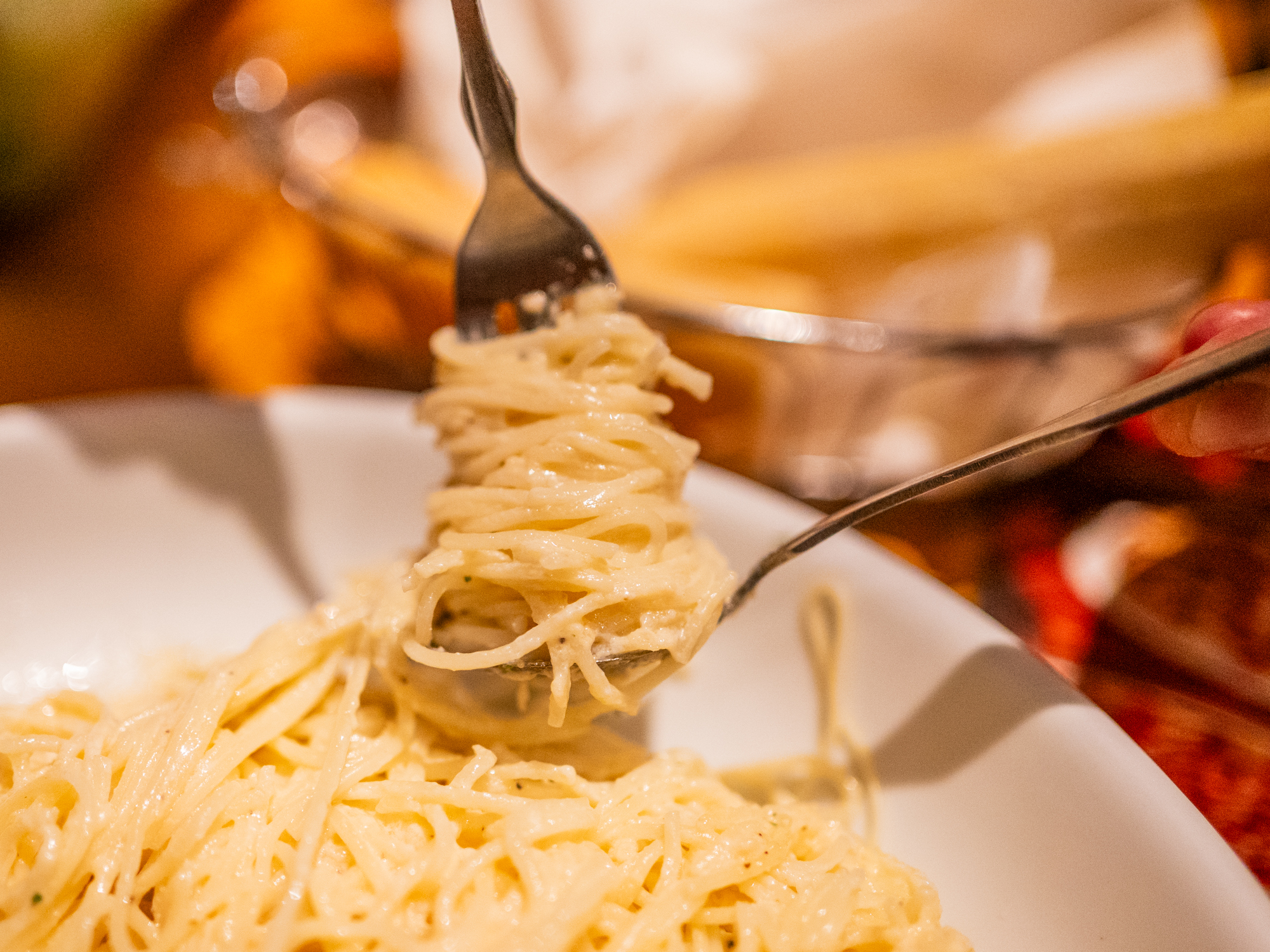 The Angel Hair Alfredo is one of the many combinations offered with the Endless Pasta Bowl promotion in Sept. 2025.
