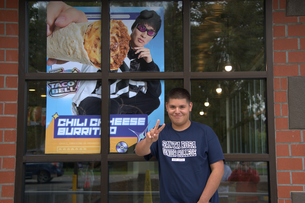 Sonoma County influencer Johnny Oliver visits Taco Bell on Sept 18, 2025 during their bi-weekly meet-and-greet at Santa Rosa Junior College.