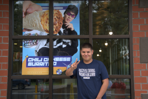 Sonoma County influencer Johnny Oliver visits Taco Bell on Sept 18, 2025 during their bi-weekly meet-and-greet at Santa Rosa Junior College.