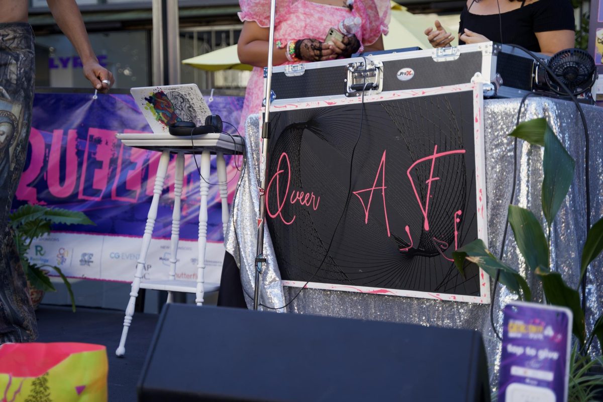 The Queer AF Stage is one of three performance stages at the Castro Street Fair showcasing local DJs’ music throughout the day on Sunday Oct. 5, 2025. 
