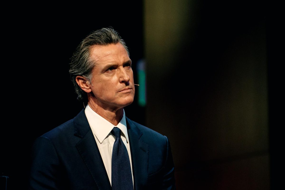Gov. Gavin Newsom takes part in a Gubernatorial debate at KQED headquarters on Oct. 23, 2022. (Photo Courtesy of Aryk Copley for KQED)