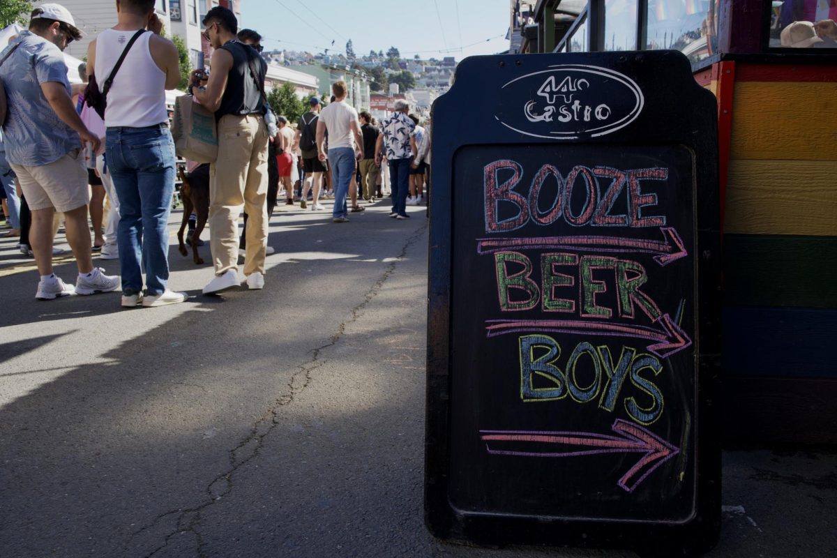 440 Castro, a gay bar in the Castro District, entices attendees of the Street Fair with the promise of something for everyone — over 21, of course. 