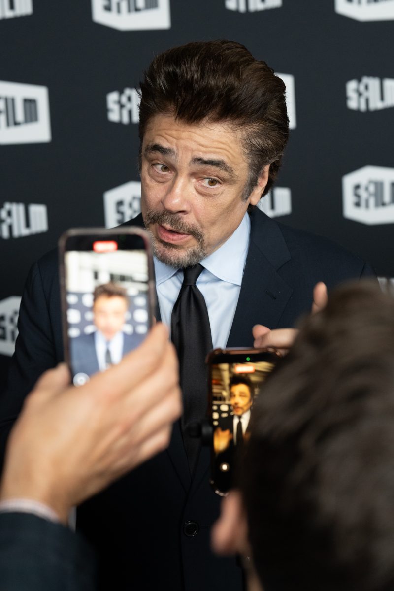 Regina Hall presented Benicio Del Toro with the Maria Manetti Shrem Award for Acting for his outstanding roles in movies like "One Battle After Another" and "Fear and Loathing in Las Vegas" Dec. 8, 2025 at the SFFILM Awards at the Fort Mason Center for Arts and Culture. 