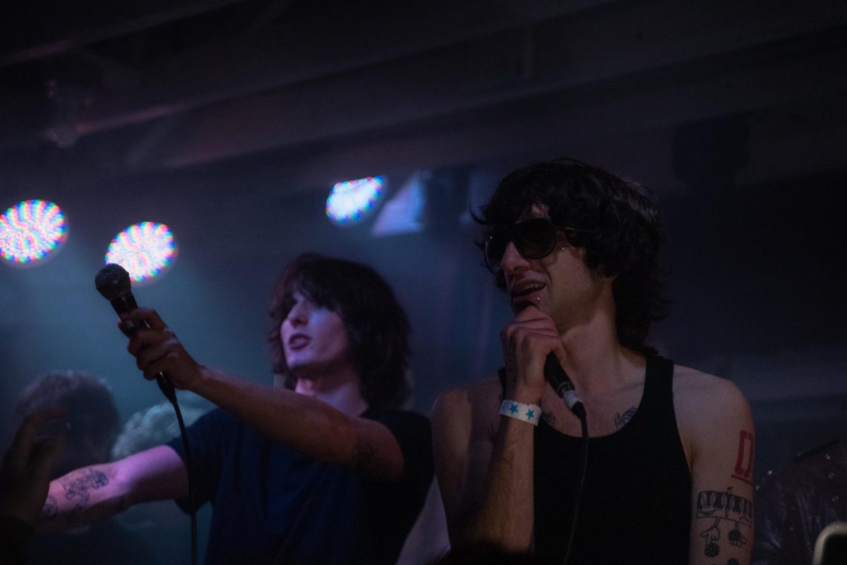 More than a year after Zane Lynchetti (left) and myspacemark (right) released their first collaborative song "4runnerz," the duo take the stage for their first headliner show Dec. 4, 2025 at the DNA Lounge in San Francisco.
