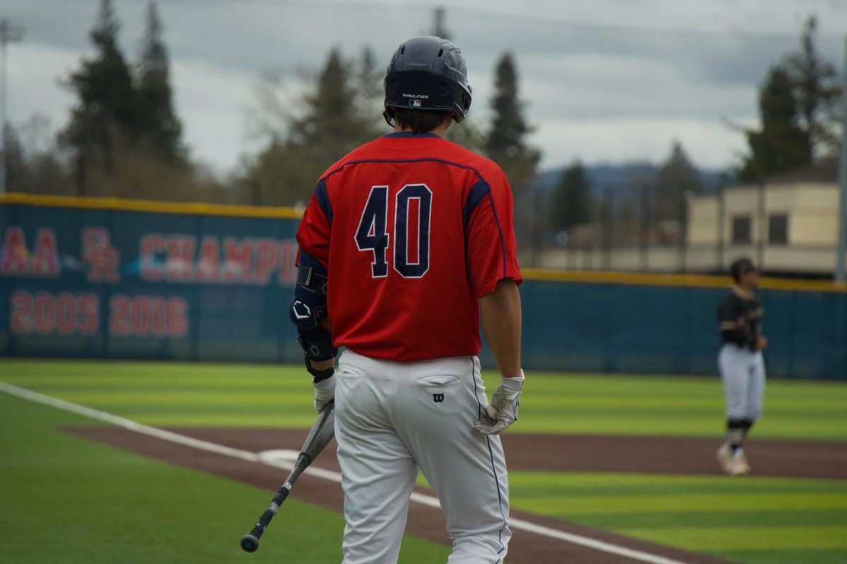 Bear Cubs designated hitter delivered. a walk off RBI-double against College of Marin on Saturday, Feb. 14 at home. (Oliver Kindt / For The Oak Leaf)