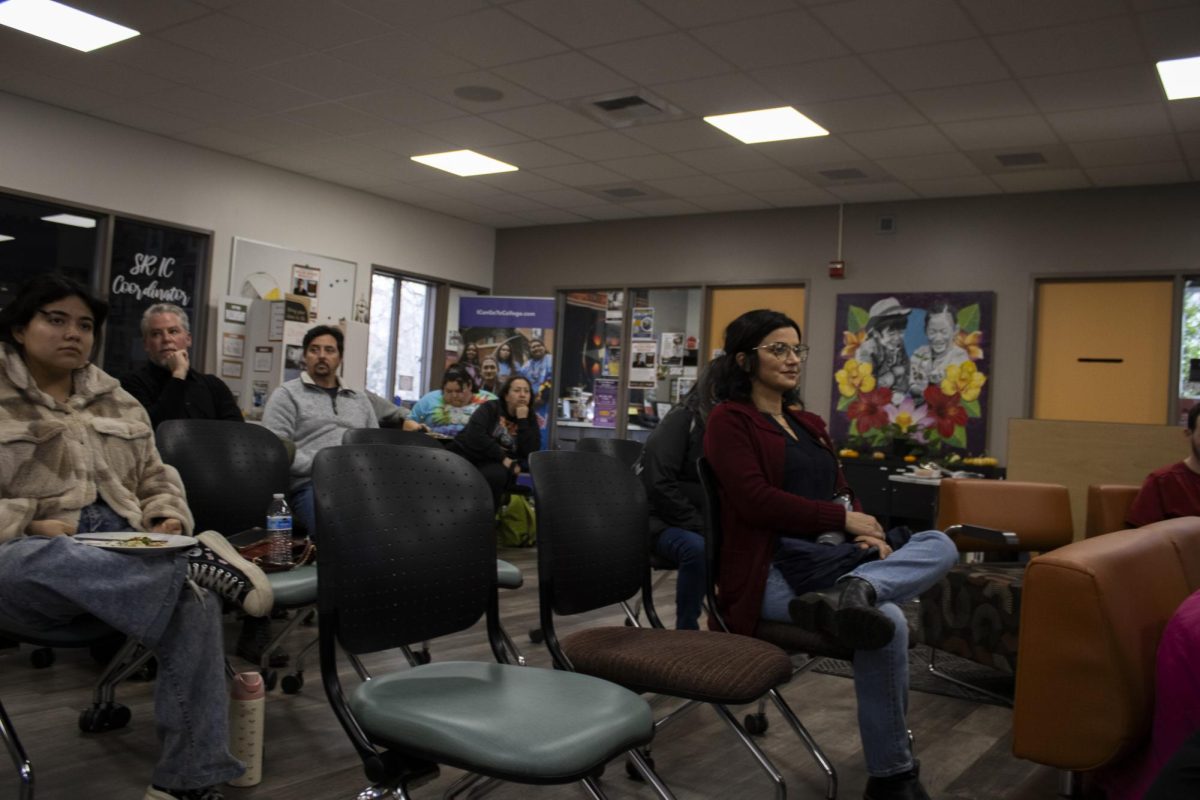 SRJC students and teachers listen to a speech by Tom Alter, Ph.D., at the Intercultural Center, Feb. 11, 2026.