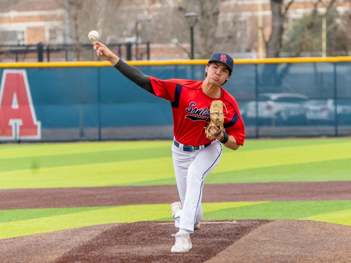 Bear Cubs pitcher Jayden Hunt takes over the mound for Santa Rosa at the top of the seventh against College of Marin on Saturday, Feb. 14 at home.