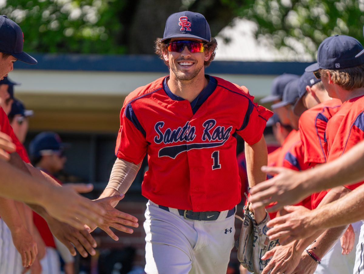 Center fielder Cooper Wood against American River College at home on Thursday, March 19, 2026.