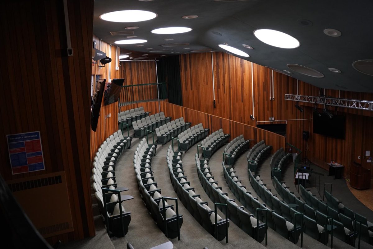 Newman Auditorium is located within Emeritus Hall at Santa Rosa Junior College. Photo courtesy of Oak Leaf Staff.