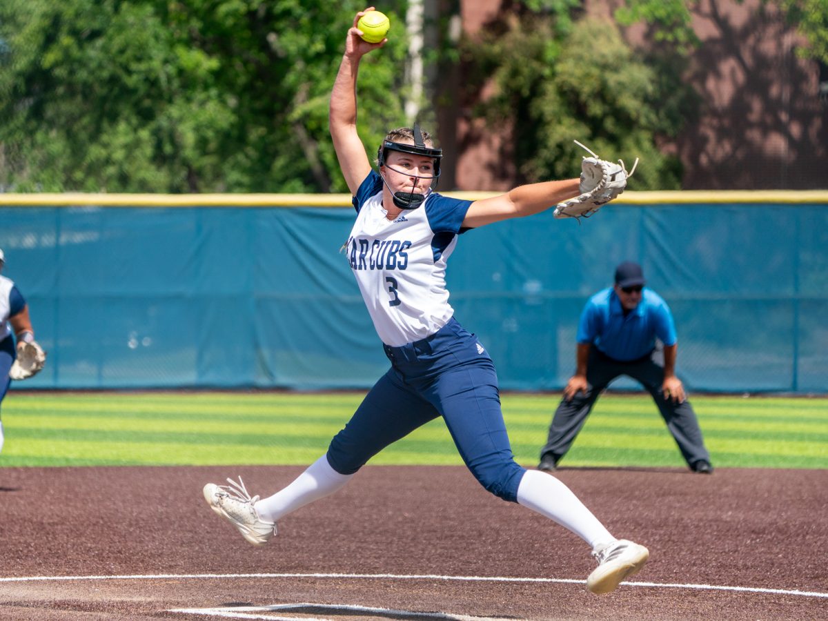 Sophomore Brook Myhre takes over for Santa Rosa in the first inning of the first game against Folsom Lake College at home on Saturday, March 28, 2026.