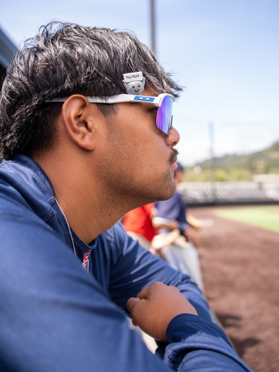 Bear Cub Vero Poueu gets ready for game one against the Mariners at College of Marin on Saturday, May 2, 2026.
