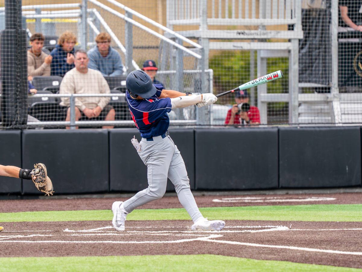 Catcher Chase Sutherland hits a grand slam in the top of the fourth against the Mariners in Marin on Saturday, May 2, 2026.