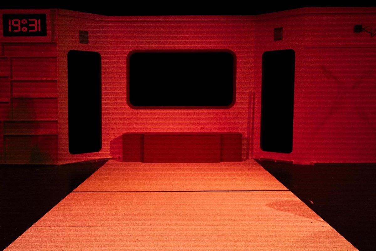 Santa Rosa Junior College theater production club used color intentionally throughout their performance of "X" in the Frank Chong Studio Theatre.