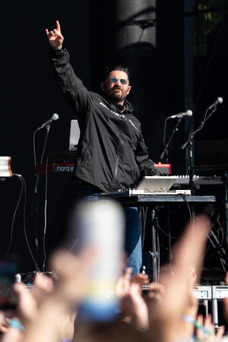 Jon Bellion hypes up the crowd at the T-Mobile Stage at BottleRock May 22, 2026 in Napa, California.