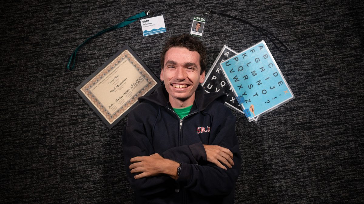 At his first journalism conference, Noah McSweeney took home fourth place in column writing statewide at the Associated Collegiate Press National Media Conference in San Francisco March 7, 2026.