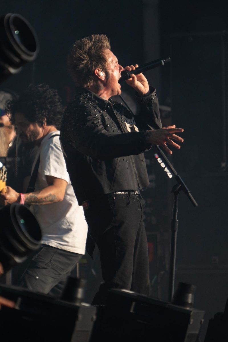 Papa Roach frontman Jacoby Shaddix bellows heavy, metallic vocals during his set on the T-Mobile Stage at BottleRock May 22, 2026 in Napa, California.