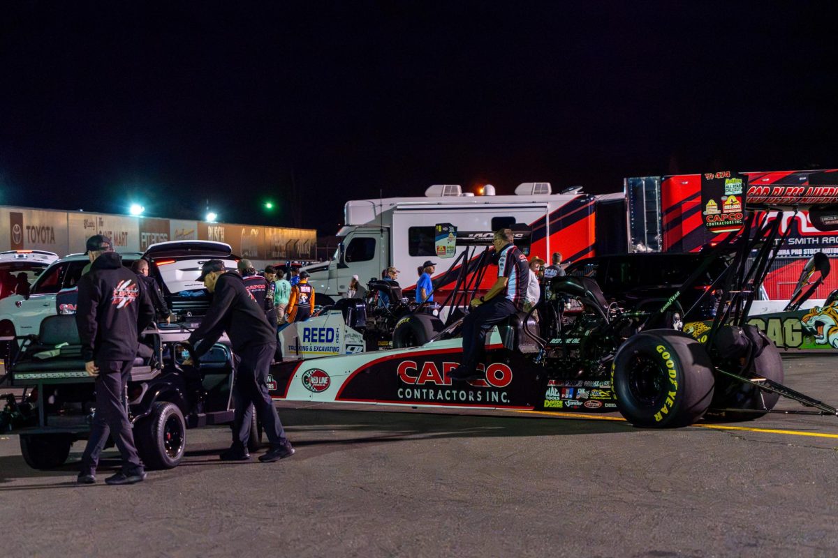 Moments after going down the track, Top Fuel driver Clay Millican suffered an axle break, resulting in an oil spill and ending Q2 early, resulting in drivers turning back to the pits at the DENSO NHRA Sonoma Nationals on Friday, July 17, 2026 in Sonoma.