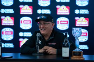 Reigning Sonoma Champion Doug Kalitta takes the provisional No. 1 qualifier spot at the DENSO NHRA Sonoma Nationals on Friday, July 17, 2026 in Sonoma.