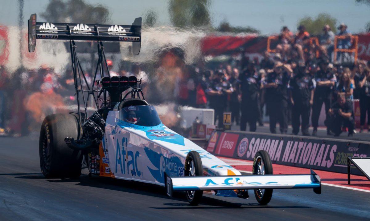 Top Fuel driver Doug Kalitta takes pole position heading into the finals at the DENSO NHRA Sonoma Nationals on Saturday, July 18, 2026 in Sonoma.